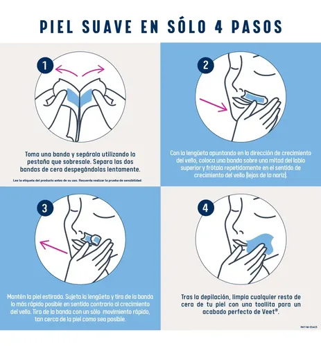 Veet Banda Depilatoria Facial Para Piel Sensible X16