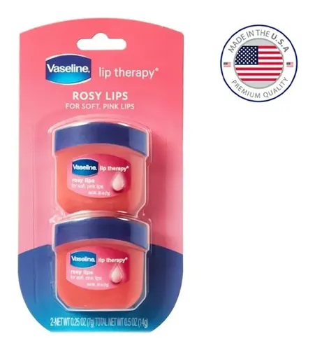 Protector Hidratante Labial Vaseline Lip Therapy Rosy Lips, 2 Pack (7 g) Each