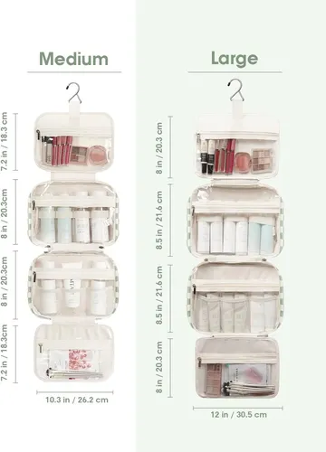 Neceser Colgante Para Mujer, Bolsa De Maquillaje De Viaje Y  Mint Green Checkerboard