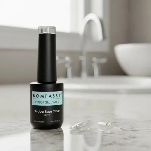 Esmaltes Semipermanentes Profesionales Bompassy Color B5086 – RUBBER BASE CLEAR