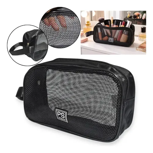 Neceser Organizador De Viaje Maquillaje Red Negro Ps Urban