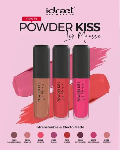 Labial Mate Efecto Mousse Larga Duración Idraet Pro Make Up Color Quebec