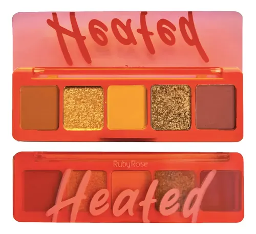 Ruby Rose Elements Paleta 5 Sombras Mate Y Brillo Ojos Color HEATED