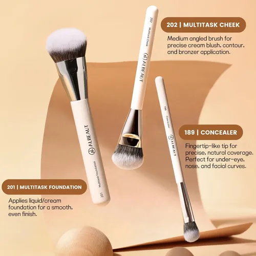 Albeaut Set Brochas Maquillaje 7 Piezas Rostro Ojos