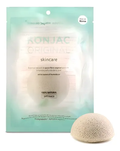Konjac Esponja Facial Arcilla Verde Frances Piel Mixta