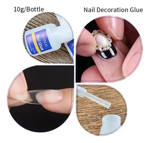 Pegamento Para Tips Y Uñas Postizas, Nail Glue De 10gr Nails