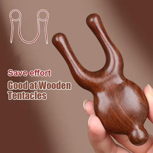 Masajeador Facial De Madera De Sándalo Con Mango Para Promov 1pc