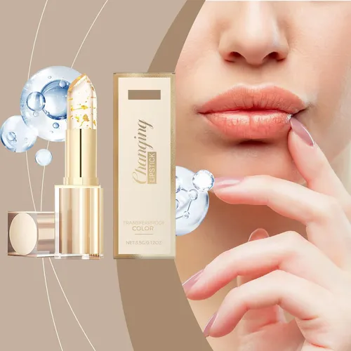 Lápiz Labial Que Cambia De Color, Brillo, Hidratante E Hidra Dorado