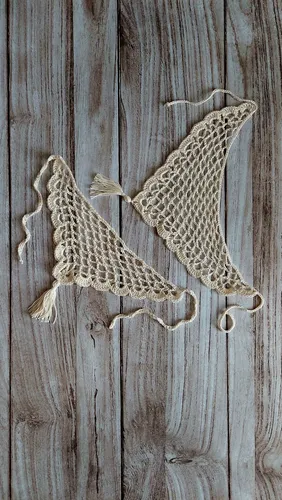 Bandana Tejida A Crochet Red Con Borla Noparodedarvueltas