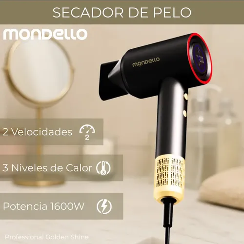Secador De Pelo Profesional Ng+ Led Display Ion Therapy 1600w