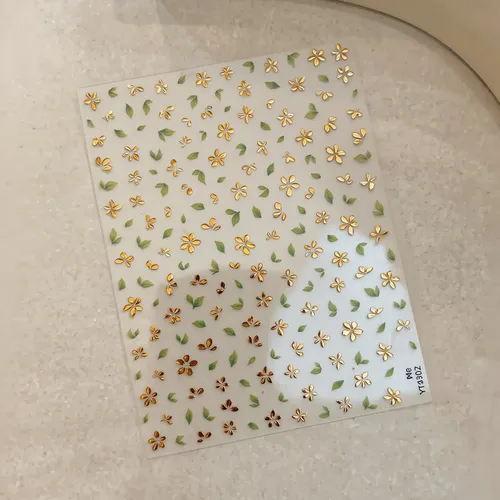 Arte De Uñas Calcomanías Para Uñas Con Diseño De Flores Dora