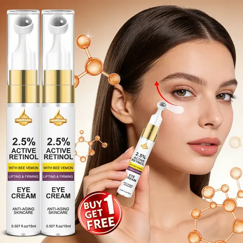 Set Crema Antiedad Para Ojos Con Rodillo Masajeador