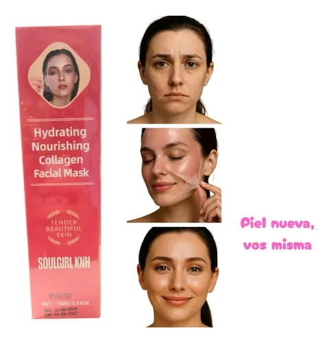 Mascarilla Facial Soulgirl Día Colágeno Aplicador Tendencia