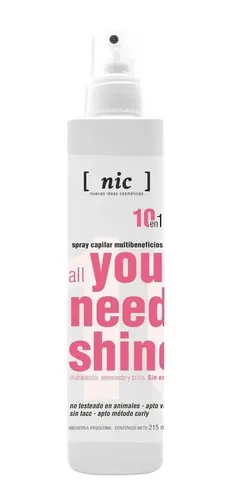 Nic Spray Capilar Sin Enjuague 10 En 1 All You Need Is Shine