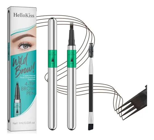 Lapiz Cejas Microblading Marrón Oscuro 4 Puntas W3w