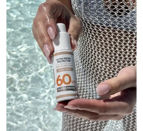 Protector Solar Facial Factor 60 Tono Medio Antiage Piel Sensible Fluido