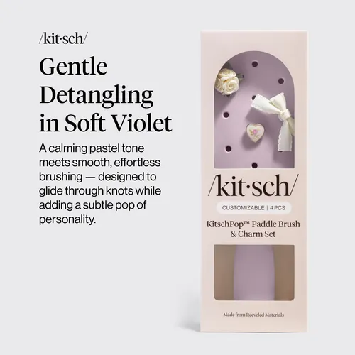 Cepillo De Pelo Kitsch Paddle Para Mujer, Cepillo Desenredan Violeta