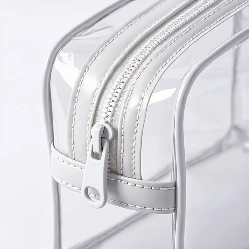 Bolsa De Aseo Transparente Neceser Pvc Portátil Para Uso Dia