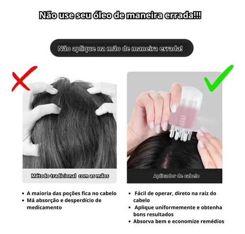 Aplicador De Aceite Para Masaje Capilar Roots And Scalp, 2 U