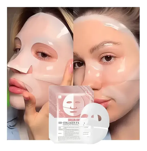Pack X10 Mascarilla Facial Colageno Absorbible Hidratante