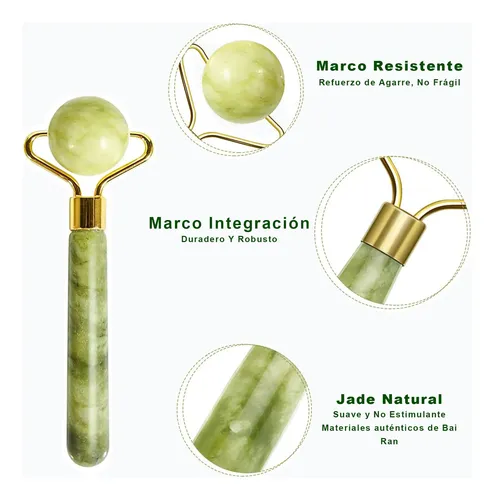 4pcs Masajeador De Jade,rodillo Masajeador Facial De Jade Y
