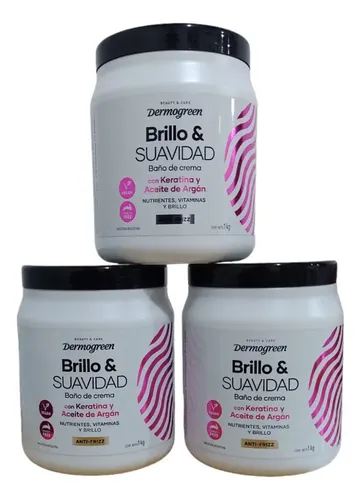 Baño De Crema Brillo Y Suavidad Con Keratina Y Aceite Argan