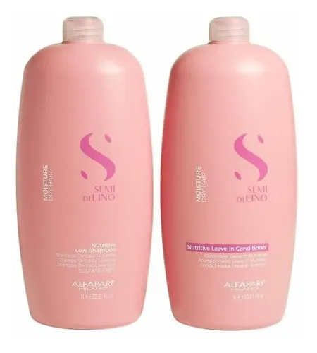 Shampoo + Acondicionador Alfaparf Semi Di Lino Moisture Gde