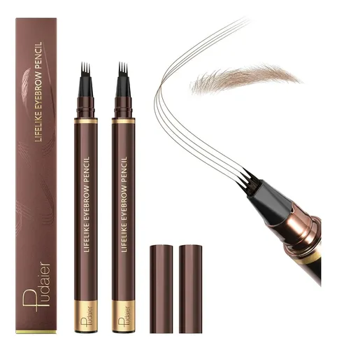 Delineador De Cejas Impermeable Marrón Claro 2 Unidades