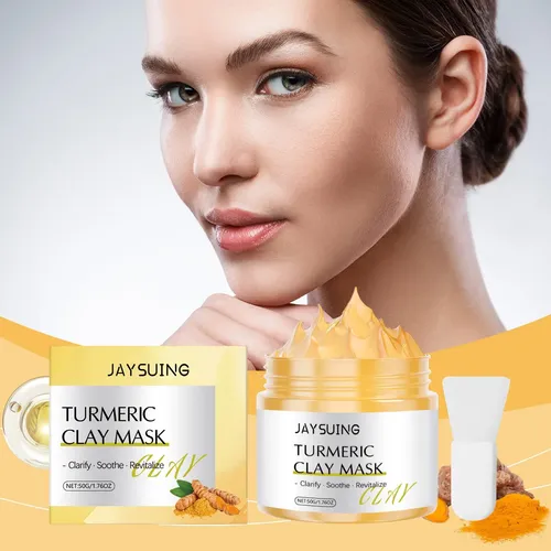 Mascarilla De Arcilla Con Cúrcuma Jaysuing Facial Todo Tipo De Piel