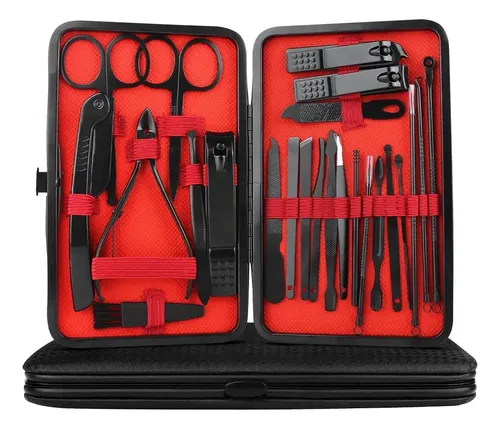 Set 24 Piezas Kit Manicura Y Pedicura Acero Inox.