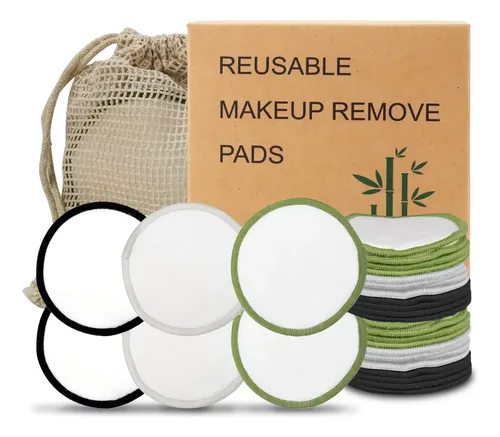 24 Pads Desmaquillantes Reutilizables, Algodones