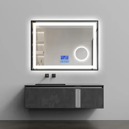 Espejo Bluetooth Luz Led Desempañador Baño Rectangular 60×80