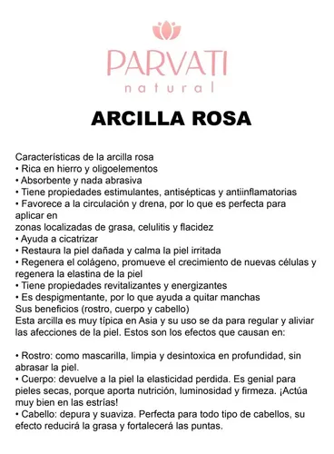 Arcilla Rosa 5 Kilo Uso Cosmetico