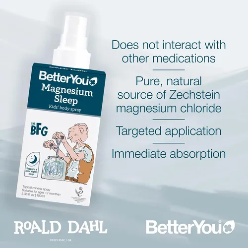 Spray Corporal Betteryou Magnesium Sleep Kids 100 Ml Con Lav