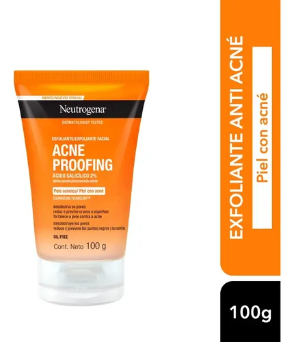 Exfoliante Facial Neutrogena Acne Proofing 100gr Piel acneica o piel con acné