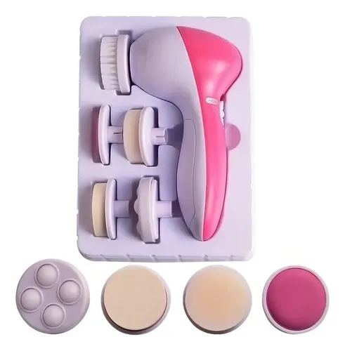 Cepillo Facial Neutroni 5 En 1 Masajeador Exfoliante Pilas AA Multicolor
