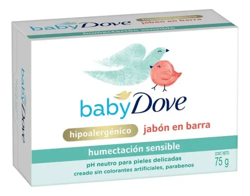 Dove Baby Jabon Barra Hipoalergénico Humec Sensible X 3 Unid
