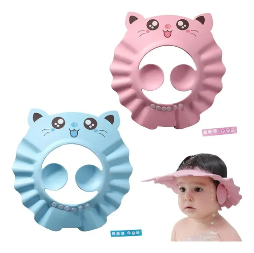 2 De Gorro De Ducha Para Bebé,con Protección Para Los Oídos