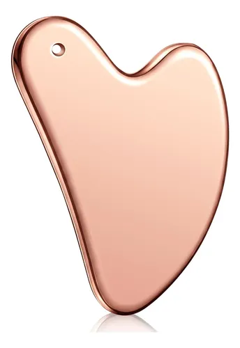 Gua Sha Nuanchu Acero Inoxidable Corazón Rosa