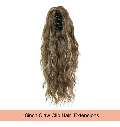 Extensiones De Cabello Rizado Para Coleta De 18 Pulgadas