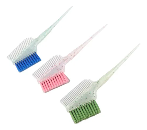 3 Brochas Para Teñir El Cabello De Doble Cara: Resaltador De