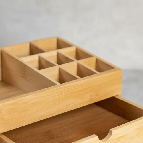 Organizador Bambu Ideal Maquillaje Escritorio