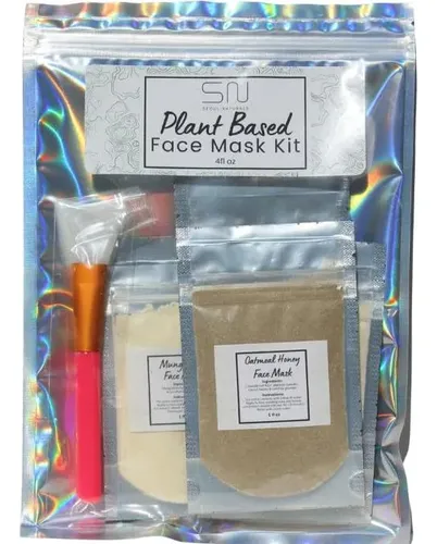 Kit De 4 Mascarillas Veganas Seoul Naturals Con Brocha