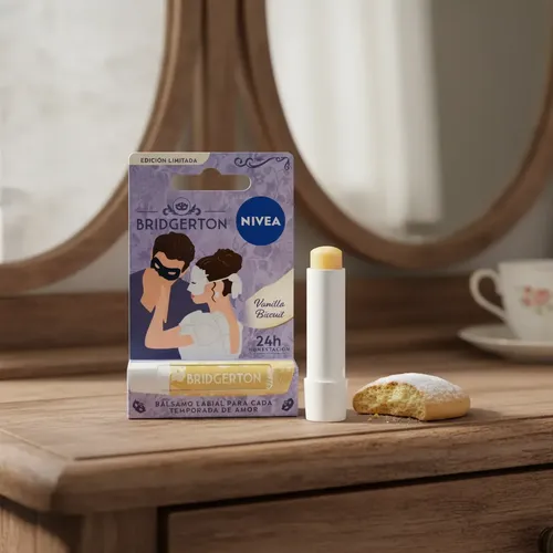 Balsamo Labial Nivea Bridgerton Vainilla Biscuit