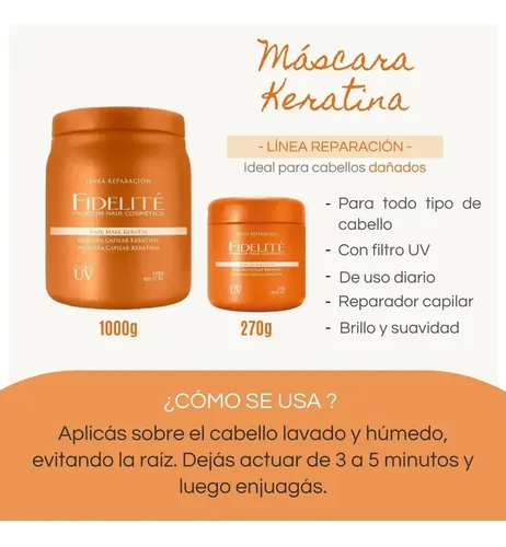 Kit Máscaras Fidelite 1kg Keratina Coco Almendra Acida Bomba