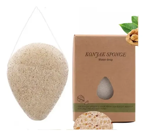 Esponja Konjac Natural Forma De Gota Fibra Vegetal