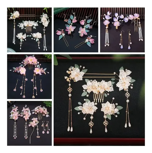 Set De Accesorios Para Peinado De Boda Estilo Chino