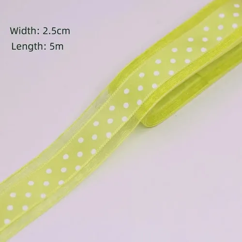 Cinta De Organza Con Lazo Para El Pelo, Cinta De Lunares