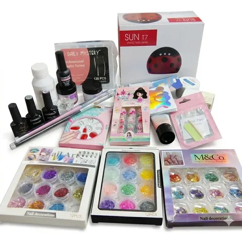 Kit Acrilico Cabina Pincel Gel Top Base Polygel Decoracion