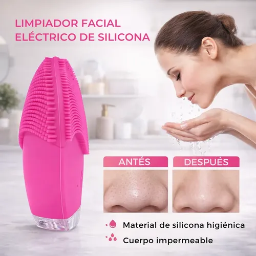 Limpiador Cepillo Facial Vibrador Masajeador Recargable Usb